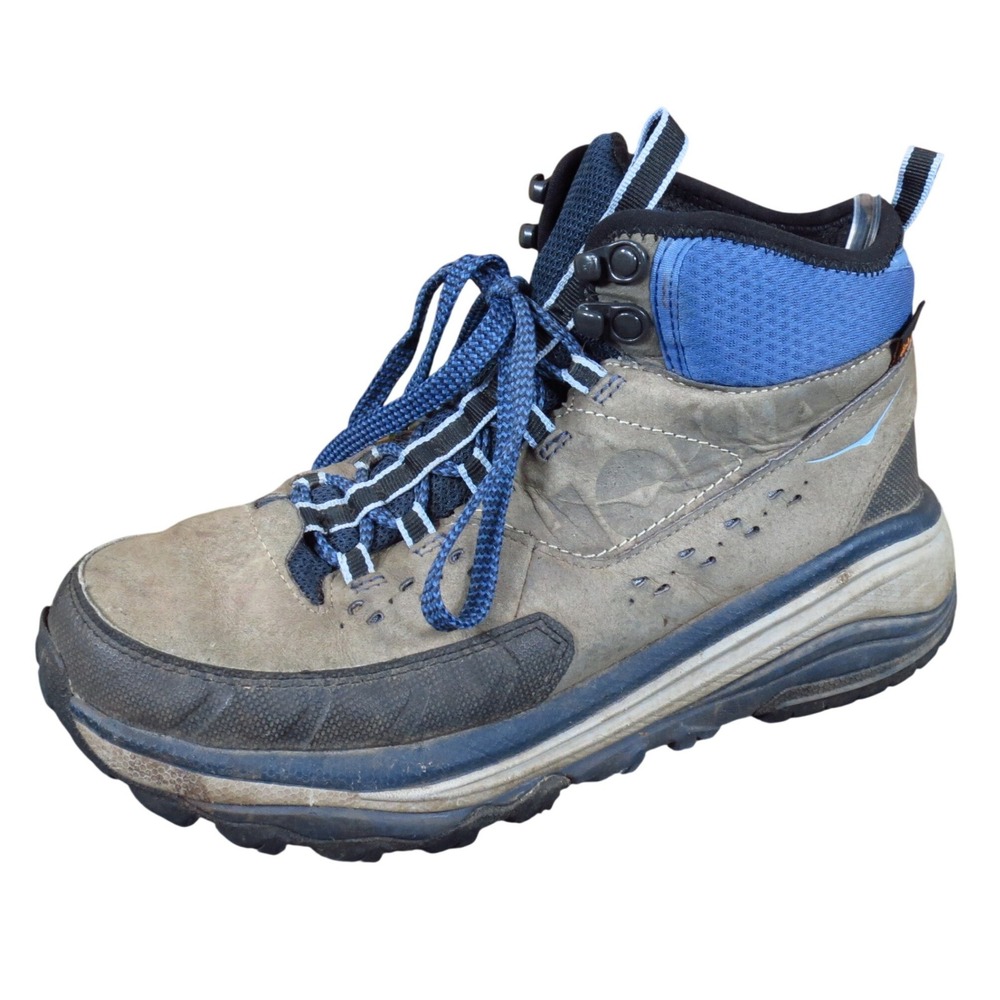 Hoka One One Tor Summit Mid WP Women Hiking Boot 6.5 Trail Brown Blue Waterproof